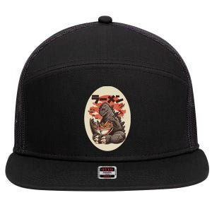 Kaiju's Ramen 7 Panel Mesh Trucker Snapback Hat