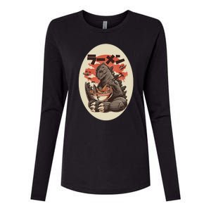 Kaiju's Ramen Womens Cotton Relaxed Long Sleeve T-Shirt