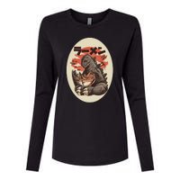 Kaiju's Ramen Womens Cotton Relaxed Long Sleeve T-Shirt