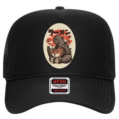 Kaiju's Ramen High Crown Mesh Back Trucker Hat