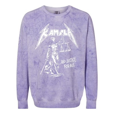 Kamala And Justice For All Colorblast Crewneck Sweatshirt