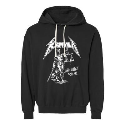 Kamala And Justice For All Garment-Dyed Fleece Hoodie