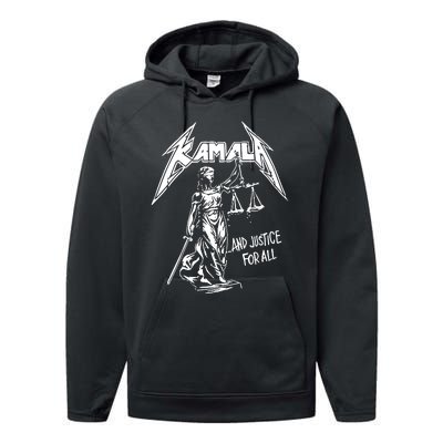 Kamala And Justice For All Performance Fleece Hoodie