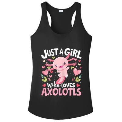 Kawaii Axolotl Just A Girl Who Loves Axolotls Ladies PosiCharge Competitor Racerback Tank