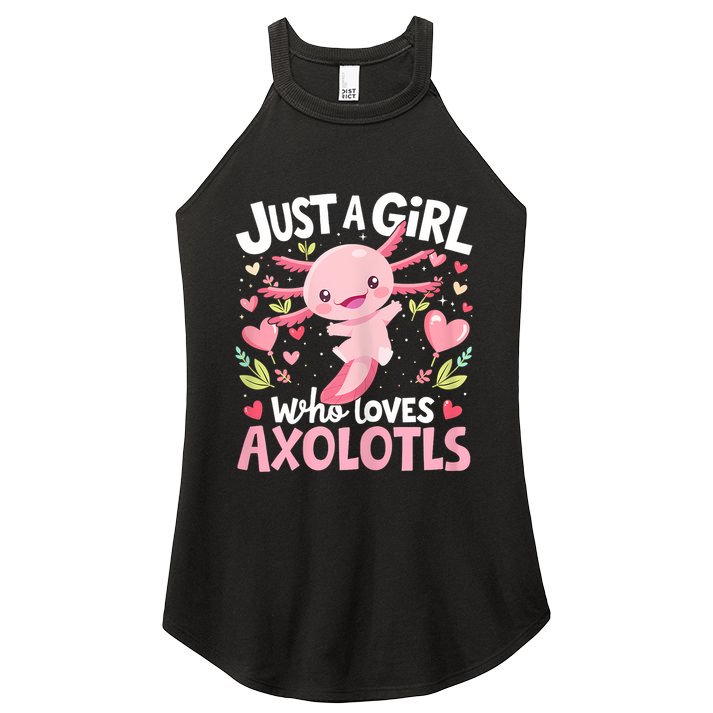 Kawaii Axolotl Just A Girl Who Loves Axolotls Women's Perfect Tri Rocker Tank