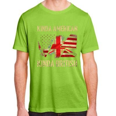 Kinda American Kinda British Dual Citizenship US UK Flag  Adult ChromaSoft Performance T-Shirt