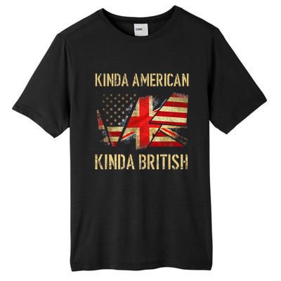 Kinda American Kinda British Dual Citizenship US UK Flag  Tall Fusion ChromaSoft Performance T-Shirt