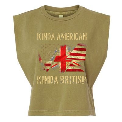 Kinda American Kinda British Dual Citizenship US UK Flag  Garment-Dyed Women's Muscle Tee