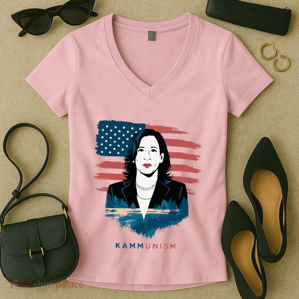 Kammunist Anti Kamala Harris Election Women's V-Neck T-Shirt