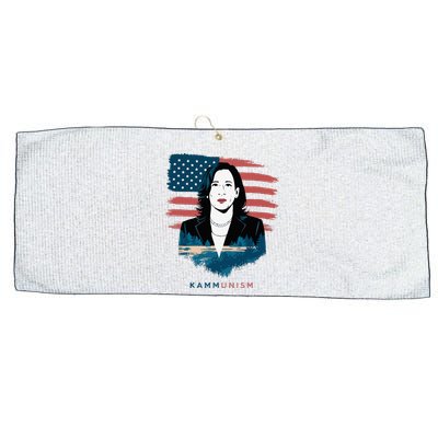 Kammunist Anti Kamala Harris Election Large Microfiber Waffle Golf Towel