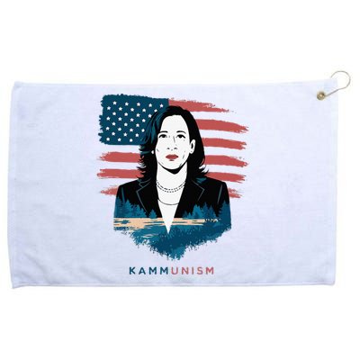 Kammunist Anti Kamala Harris Election Grommeted Golf Towel