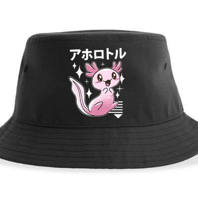 Kawaii Axolotl Sustainable Bucket Hat