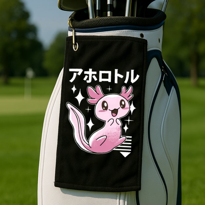 Kawaii Axolotl Golf Towel