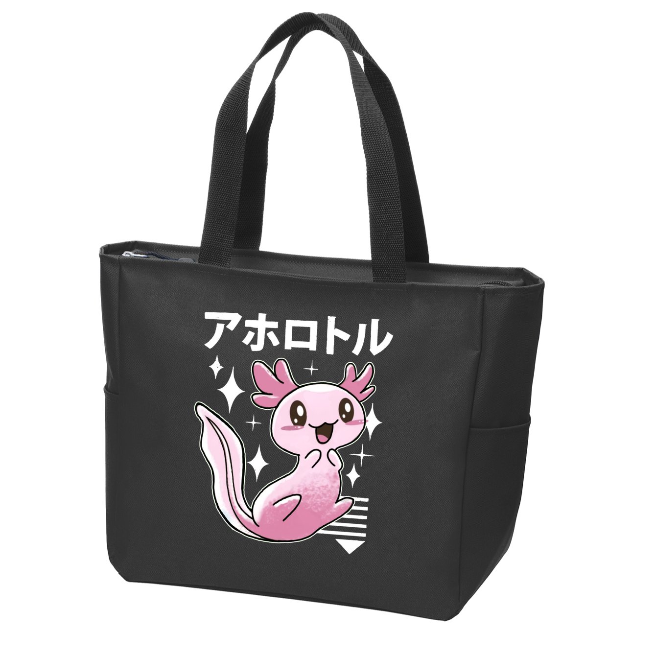Kawaii Axolotl Zip Tote Bag