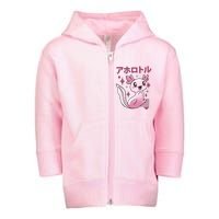 Kawaii Axolotl Toddler Zip Fleece Hoodie