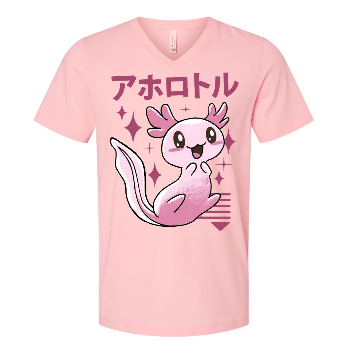 Kawaii Axolotl V-Neck T-Shirt