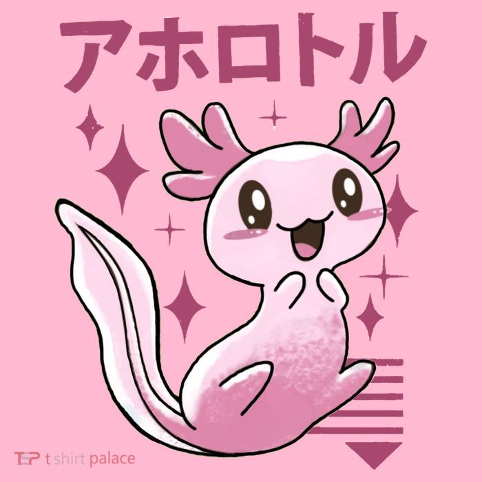 Kawaii Axolotl Button