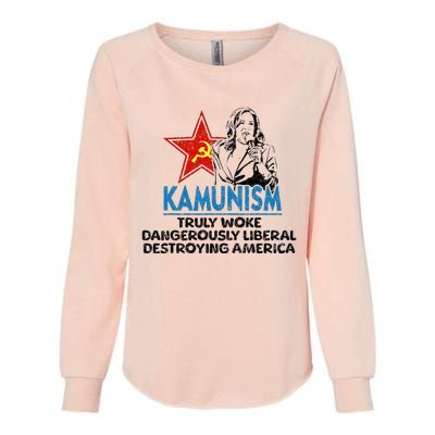 Kammunism Anti Kamala Vote Trump 2024 Political Womens California Wash Sweatshirt