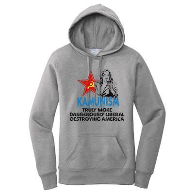 Kammunism Anti Kamala Vote Trump 2024 Political Women's Pullover Hoodie