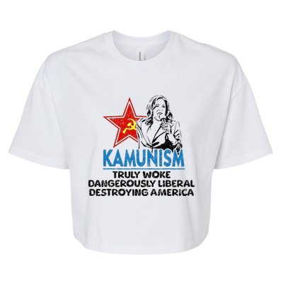 Kammunism Anti Kamala Vote Trump 2024 Political Bella+Canvas Jersey Crop Tee