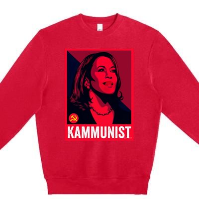 Kamunist Anti Kamala Harris Funny Election 2024 Premium Crewneck Sweatshirt