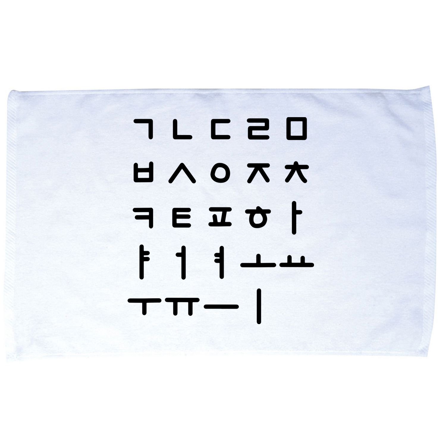 Korean Alphabet Korean Language Hangul Microfiber Hand Towel
