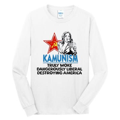 Kammunism Anti Kamala Vote Trump 2024 Funny Political Tall Long Sleeve T-Shirt