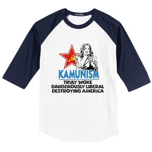 Kammunism Anti Kamala Vote Trump 2024 Funny Political Baseball Sleeve Shirt