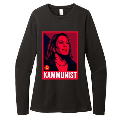 Kamunist Anti Kamala Harris Funny Election 2024 Womens CVC Long Sleeve Shirt