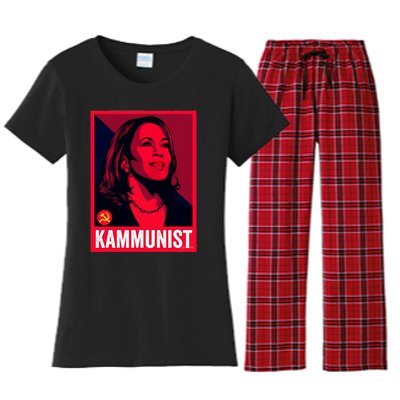 Kamunist Anti Kamala Harris Funny Election 2024 Women's Flannel Pajama Set