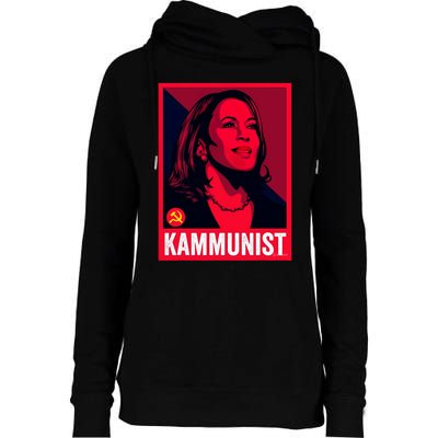 Kamunist Anti Kamala Harris Funny Election 2024 Womens Funnel Neck Pullover Hood