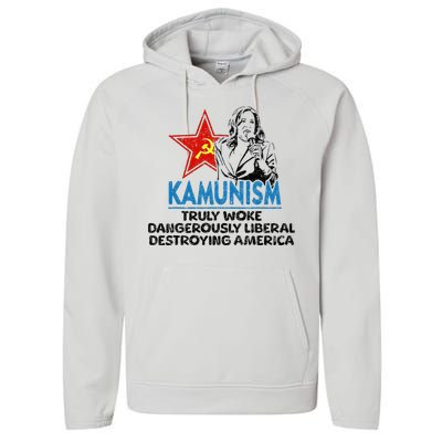 Kammunism Anti Kamala Vote Trump 2024 Performance Fleece Hoodie