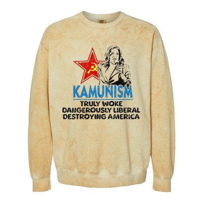 Kammunism Anti Kamala Vote Trump 2024 Colorblast Crewneck Sweatshirt