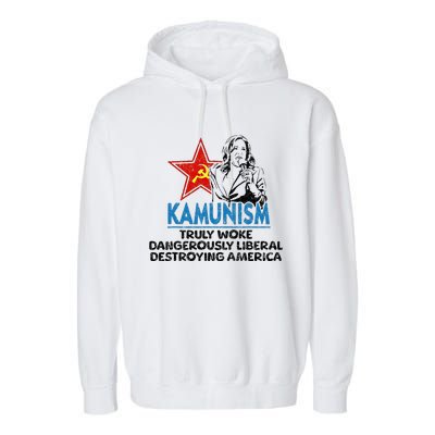 Kammunism Anti Kamala Vote Trump 2024 Garment-Dyed Fleece Hoodie