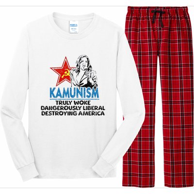 Kammunism Anti Kamala Vote Trump 2024 Long Sleeve Pajama Set