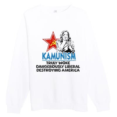 Kammunism Anti Kamala Vote Trump 2024 Premium Crewneck Sweatshirt