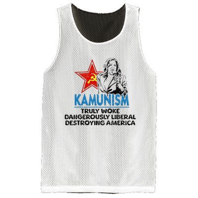 Kammunism Anti Kamala Vote Trump 2024 Mesh Reversible Basketball Jersey Tank