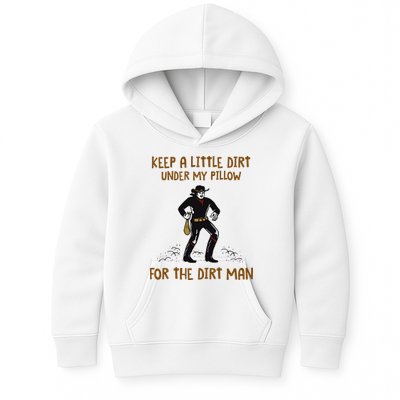 Keep A Little Dirt Under My Pillow Funny Cowboy Apparel Kids Hoodie