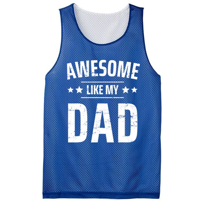 Kids Awesome Like My Dad Sayings Funny Ideas For Fathers Day Gift Mesh Reversible Basketball Jersey Tank