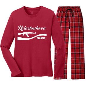 Kalashnikov AK47 Classic Women's Long Sleeve Flannel Pajama Set 