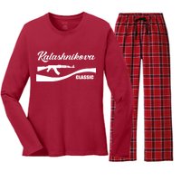 Kalashnikov AK47 Classic Women's Long Sleeve Flannel Pajama Set 