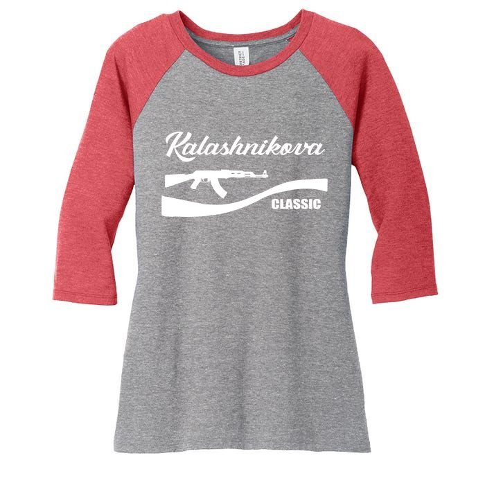 Kalashnikov AK47 Classic Women's Tri-Blend 3/4-Sleeve Raglan Shirt