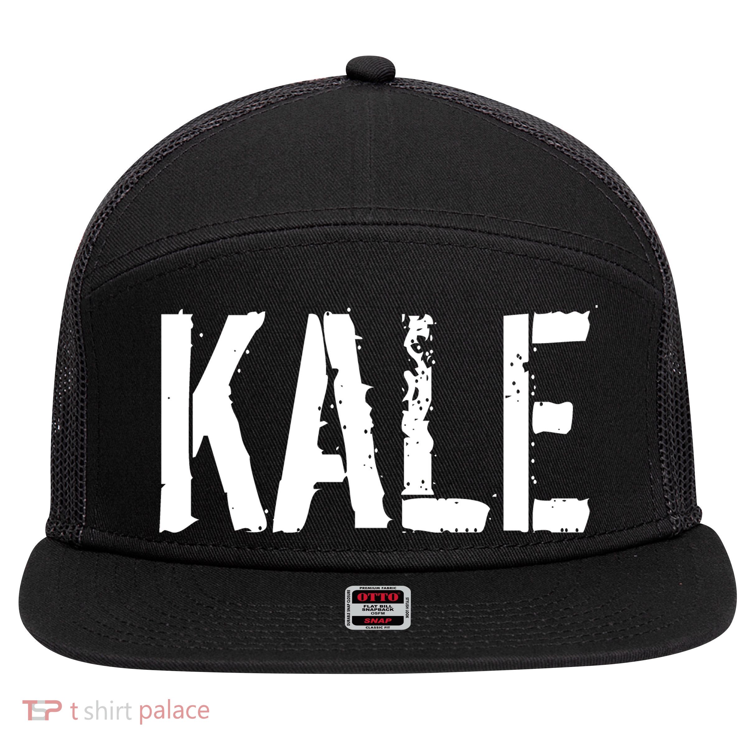 Kale Vegan Vegetarian Funny Parody 7 Panel Mesh Trucker Snapback Hat