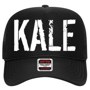 Kale Vegan Vegetarian Funny Parody High Crown Mesh Back Trucker Hat