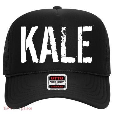 Kale Vegan Vegetarian Funny Parody High Crown Mesh Back Trucker Hat
