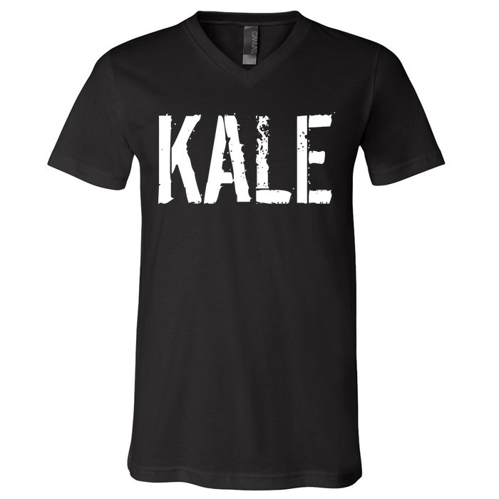 Kale Vegan Vegetarian Funny Parody V-Neck T-Shirt