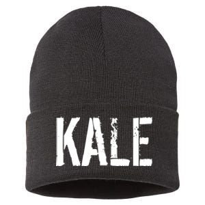 Kale Vegan Vegetarian Funny Parody Sustainable Knit Beanie