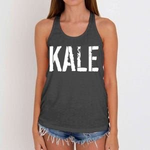 Kale Vegan Vegetarian Funny Parody Women's Knotted Racerback Tank