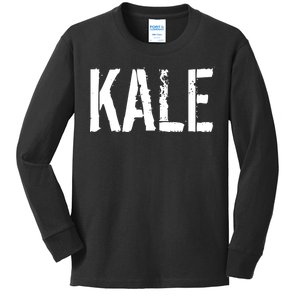 Kale Vegan Vegetarian Funny Parody Kids Long Sleeve Shirt