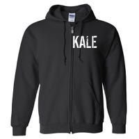 Kale Vegan Vegetarian Funny Parody Full Zip Hoodie